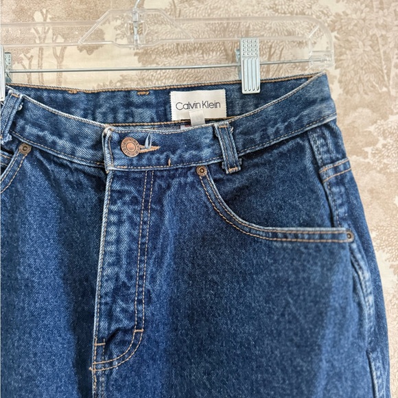 Vintage 80s Calvin Klein Denim pencil skirt - Picture 2 of 10